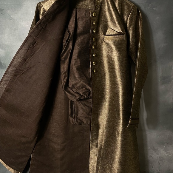 A sherwani brown - Picture 3 of 5